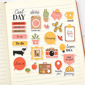 Feuilles d'autocollants personnalisés adhésifs pour agenda, imprimables, décoratifs, pour onglets hebdomadaires et mensuels, planification étude et <span class=keywords><strong>travail</strong></span> - Product Image 2