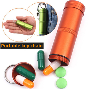 EDC-contenedor de cápsulas impermeables para pastillas, soporte de Medicina de campo para senderismo al aire libre, caja sellada de supervivencia, botella de maletero de almacenamiento - Product Image 2