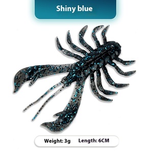 เหยื่อปลอมแบบมีจุดสีดำเหยื่อปลอมแบบลอยน้ำได้กุ้ง Pipi กุ้งบวกกลิ่นคาวเหยื่อนุ่<span class=keywords><strong>ม</strong></span>วัสดุยืดหยุ่นสำหรับปลาคาร์พวัสดุ PVC - Product Image 6
