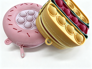 Silicone Fashion Mini Coin Purse Pop Dot Wallet Zipper <b>Water</b> Resistant Detachable Strap Cute Change <b>Pouch</b> Custom Logo Gift Bag - Product Image 5
