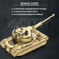 Resmi Lisanslı 60TP Ağır Tank Yapım Blokları Reobrix 77036 1128 Parça Araçlar Sökülebilir Motor Özellikli Oyun Bonus Kodu