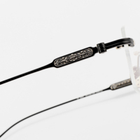 Fabricant de lunettes de vue de luxe sans monture en titane pur de qualité supérieure, noir, or, argent, vente en gros