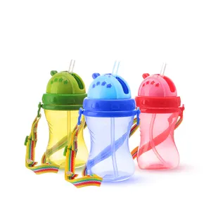 Manufacturer Promotion Sippy Cup with Weighted Straw And Easy Grip Handles For Baby