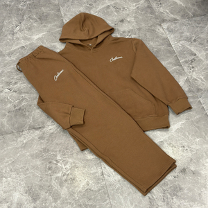 Ensemble de survêtement personnalisé pour <span class=keywords><strong>homme</strong></span> en <span class=keywords><strong>coton</strong></span> épais, 2 pièces : pantalon de <span class=keywords><strong>jogging</strong></span> et sweat à capuche, tenue de sport pour <span class=keywords><strong>homme</strong></span> - Product Image 2
