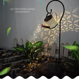 Hollow Watering Can Solar Lights Solar Kettle Lights For Outdoor Garden Decoration