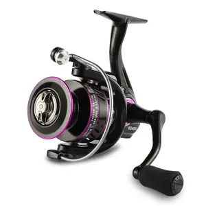 Preço de fábrica Chanfrado Lip Spinning Fishing Reel Gear Ratio 5.0 para 1 Liga De Alumínio Carretel Com Linha Clipping Punho Reversível