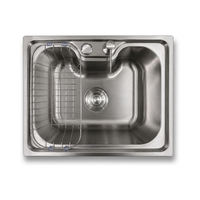 Évier de cuisine carré en acier inoxydable à cuve unique, design moderne, taille personnalisée, Cuba Gourmet Cozinha Aco Inox 304 Com