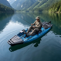 Kayak modulaire détachable à 3 sections, monoplace, avec aileron rabattable, propulsion par pédales, pour la pêche avec moteur électrique, bateau kajak CE