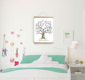 Livre en toile avec empreintes digitales pour révélation du sexe, idéal pour la décoration de fête de révélation du sexe et les cadeaux - Product Image 4
