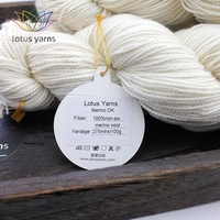 Lotus Yarns 100% Non Superwash Merino Wool DK Undyed Pure Merino Natural Fiber Yarn 275m/100gram