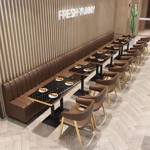 Juego de Muebles de Restaurante Económico, Mesas y Sillas de Restaurante, Juego de Mesa de Comedor, Sillas de Cuero para Restaurante, Juego de Mesa y Sillas para Cafetería - Product Image 3