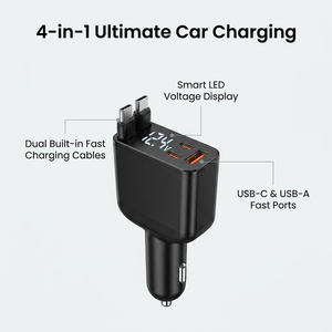 STW phone charger gan car 2026 usb car charger fast charging multi-functional 90w car universal charger with cigarette hub - Product Image 2