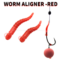 Aligneur de vers pour la pêche à la carpe, équipement terminal, Kicker rouge, Tailles S et L, compatible avec les hameçons 1/2/4/6/8