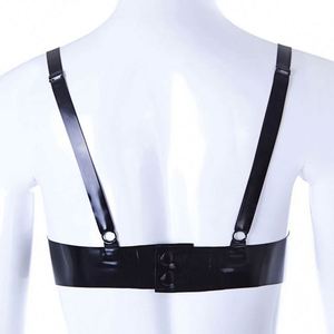 Reggiseno in lattice gomma moda donna Catsuit 1/4 nero - Product Image 2