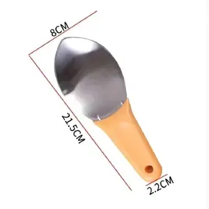 Venta caliente cuchara de fruta multifuncional separación de carne cuchillo de mango doméstico sandía en cubitos cuchara de excavación herramienta de corte de aguacate