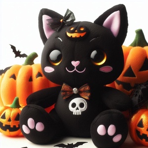 Cartone animato Halloween bambola <span class=keywords><strong>di</strong></span> gatto nero peluche Meow stella bambola <span class=keywords><strong>di</strong></span> stoffa per bambini regalo <span class=keywords><strong>di</strong></span> Halloween - Product Image 4