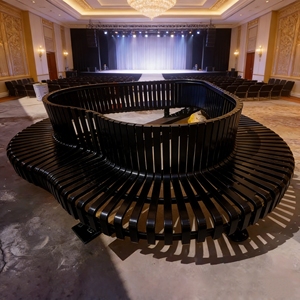 Y502 Public Modern Art Furniture Fiberglass & Wood Luxury Outdoor Waiting Chair for Hospital Mall Park & Leisure - Product Image 3