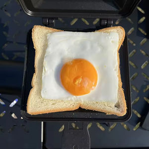 Machine à sandwich chaude avec poignée Poêle grillée antiadhésive pour pique-niques en plein air Poêle Camping Cuisine <span class=keywords><strong>Presse</strong></span> Pan - Product Image 5
