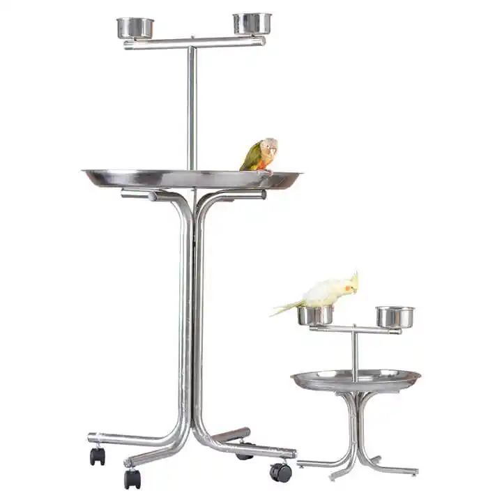 Pappagallo in acciaio inossidabile con piattaforma appesa per uccelli Pet accessori