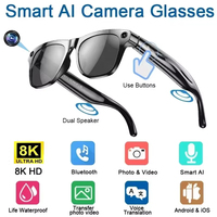 Nuovi Occhiali Smart AI M88 per 8K 1200MP con HD, Lenti Fotocromatiche, Traduzione Chat GPT, Fotocamera, Chiamate, Assistente Vocale, Controllo Musica, 128G