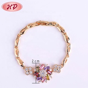 กำไลข้อมือเซอร์โคเนียสไตล์คิวบาเรียบง่ายสำหรับสาวๆ - Product Image 2