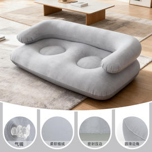 Canapé gonflable CQSFY à deux places, épaissi et floqué, pour le camping et les loisirs en plein air, avec accoudoirs - Product Image 2