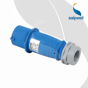 Saipwell conector industrial, conector macho azul de tomada SP-248 3p 16a 230v ip44