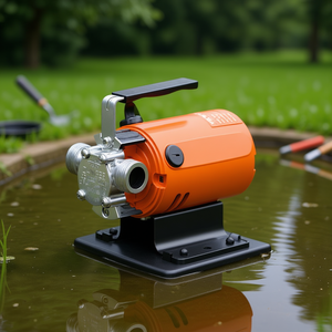 Pompe utilitaire portable 360 GPH 1/10 HP AC, pompe à eau électrique de jardin, kit de filtre d'aspiration orange - Product Image 2