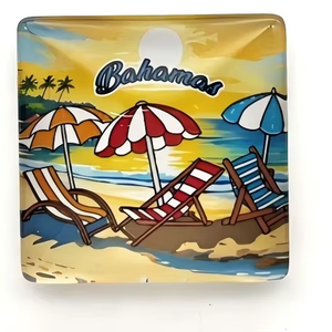 Autocollants de réfrigérateur en verre de la série Océan coloré, aimants de réfrigérateur amusants et attrayants - Product Image 1