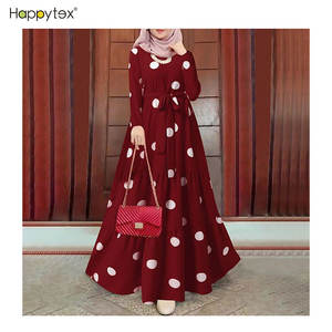 Venta al por mayor fiesta islámica musulmana manga larga madre e <span class=keywords><strong>hija</strong></span> vestido de noche musulmán para exteriores con hermosa impresión - Product Image 2