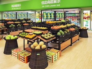 Étagère de rangement en bois durable pour fruits et légumes, étagère de présentation pour fruits et légumes - Product Image 6