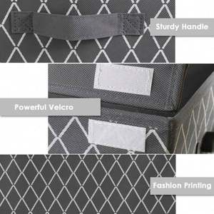 Hot Selling Products Non-woven Fabric Collapsible <b>Storage</b> <b>Box</b> with Folding Lids and Fabric Handles - Product Image 4