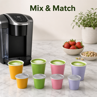 Capsules d'Espresso Matcha Cérémonielles, Boîte de 10 Capsules, Riches Capsules de Latte au Thé Vert, Dosettes Individuelles pour Machine à Café, Vente en Gros
