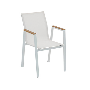 Muebles de Jardín Minimalistas para Patio, Sillas de Aluminio con Brazos Apilables, Resistentes al Agua, con Tela Teslin - Product Image 3