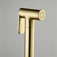 Kit de pulvérisateur de bidet portatif en laiton et alliage de zinc, finition or brossé, 1,5 m, pour fixation de bidet de salle de bain – Offre Spéciale Pratique et Élégante