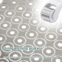 Accessoires d'aiguille de beauté ZGTS photo etchingTitanium Microneedles Derma Roller pour le soin de la barbe et des cheveux