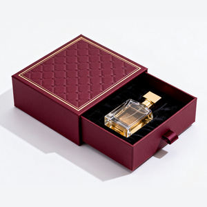 Caja de Embalaje Deslizante para Perfumes de Lujo con Recubrimiento UV Personalizado, Color Beige Blanco, con Logotipo en Bronce - Product Image 3