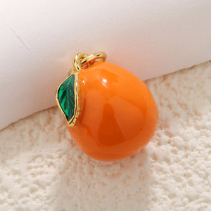 Venta caliente verano fruta esmalte Metal latón colgante limón fresa encantos para DIY collar pulsera pendiente hacer hallazgos - Product Image 3