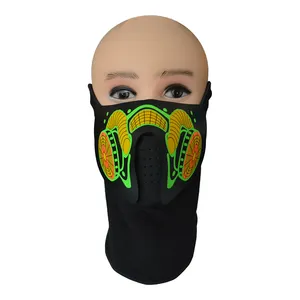 <span class=keywords><strong>Maschera</strong></span> a <span class=keywords><strong>Gas</strong></span> con Pannello EL Attivato dal Suono, Disponibile in Vari Design, per Decorazioni per Feste e Bar - Product Image 1
