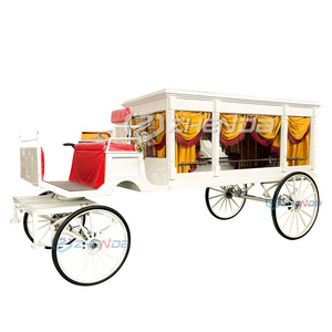 Latest Design Horse Drawn Funeral Hearse Coffin Buggy Motorcycle Funeral Cart Funeral Service Wagon - Product Image 2