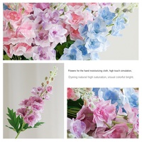 Fleurs artificielles réalistes Delphinium, toucher naturel, fausses fleurs de jacinthe et de violette en latex, décoration de mariage