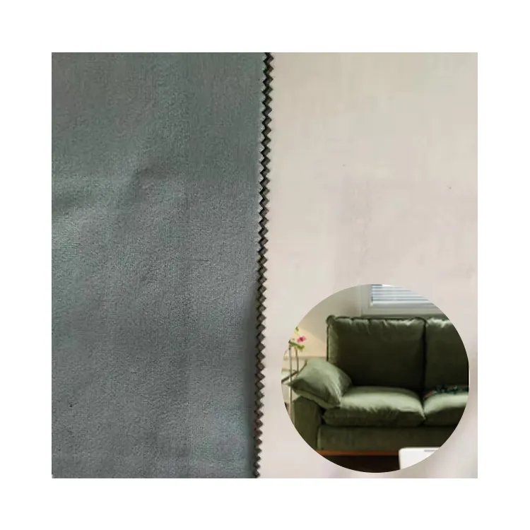 100% Polyester Fleece Fabric Factory Bonded Holland Velvet Brushed Pattern Blackout Velour Upholstery Fabric for Sofa