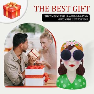 Maceta Decorativa con Forma de <span class=keywords><strong>Cabeza</strong></span> de <span class=keywords><strong>Mujer</strong></span> Creativa, Adorno de Resina con Forma de Busto de Dama para Decoración de Interiores y Exteriores - Product Image 6