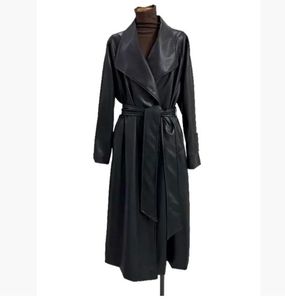 <span class=keywords><strong>Giacca</strong></span> a vento di media lunghezza con cuccetta da donna <span class=keywords><strong>giacca</strong></span> a vento a doppio petto tipo <span class=keywords><strong>lunga</strong></span> primavera autunno in pelle per l'inverno - Product Image 3