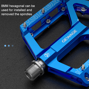 <span class=keywords><strong>Pedales</strong></span> de <span class=keywords><strong>Bicicleta</strong></span> GEWAGE de 3 Rodamientos Antideslizantes CNC, Novedad para Bici de Montaña y <span class=keywords><strong>Spinning</strong></span>, <span class=keywords><strong>Pedales</strong></span> de Ciclismo con Rodamiento Sellado - Product Image 4