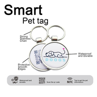 Etiquetas de Identificación para Mascotas con Código QR NFC, Etiquetas de Metal Ecológicas Personalizadas de Alta Calidad al por Mayor, Etiquetas Antipérdida para Perros con Nombre de Mascota
