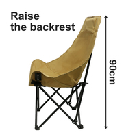 Chaise de camping moderne à dossier haut, pliable, réglable, en métal, portable, pour la plage et les voyages