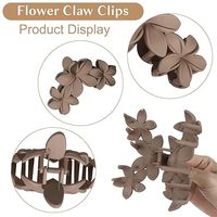 4 pinzas para el cabello hawaianas de plástico de Color sólido, pinzas grandes antideslizantes para mujer, accesorios de playa de sujeción fuerte