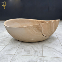 Baignoire autoportante en grès personnalisée ovale ronde design en marbre pour salle de bain baignoire à remous pour salle de bain
