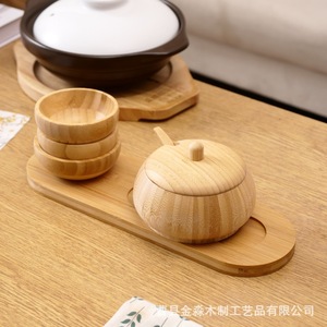 Base Ovalada de Madera Maciza para Ollas, Aislante del Calor, para Barbacoa, Cazuelas y Platos Calientes, Juego de 3 Piezas, Solo Lavar a Mano - Product Image 2